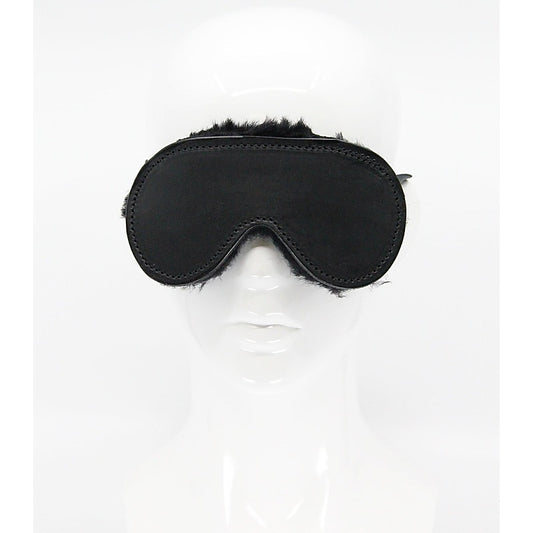 Sheepskin Lined Bondage Blindfold by Love In Leather