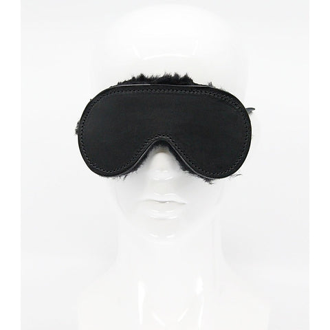 Sheepskin Lined Bondage Blindfold by Love In Leather