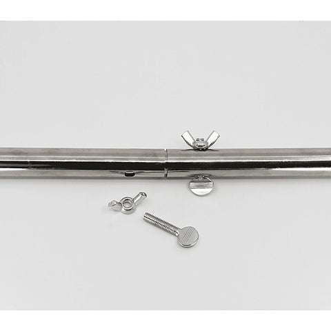 Silver Adjustable Spreader Bar by Love In Leather