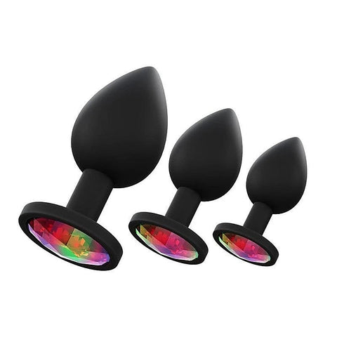 Silicone Anal Plug Black by Love In Leather