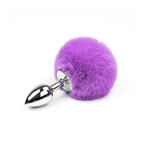Bunny Tail Anal Plug Purple by Love In Leather