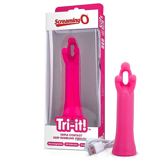Charged Tri It Pink Single Vibrator by Screaming O