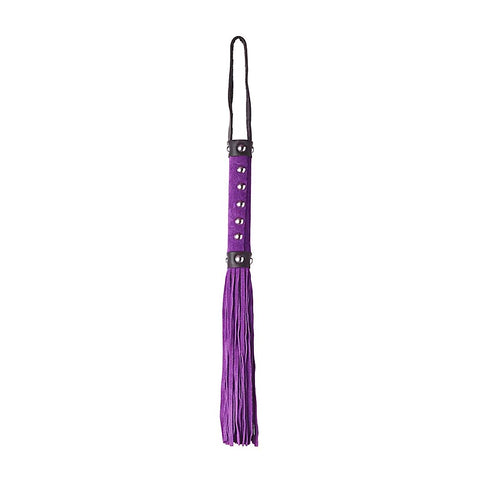 Studded Suede BDSM Play Flogger by Love In Leather