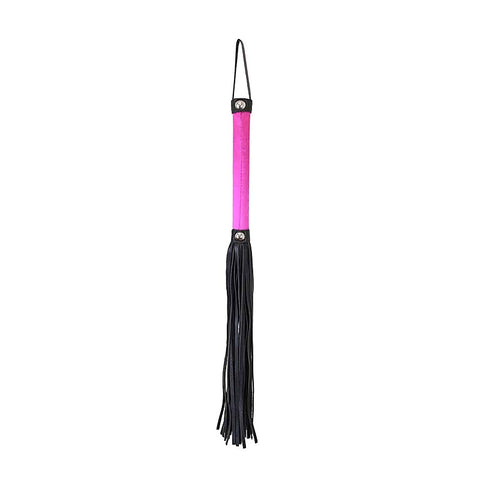 Satin Handle Flogger With Leather Tails by Love In Leather