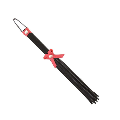 Suede BDSM Willy Whip With Bow Detail by Love In Leather