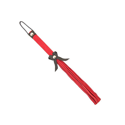 Suede BDSM Willy Whip With Bow Detail by Love In Leather