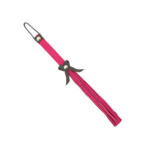 Suede BDSM Willy Whip With Bow Detail by Love In Leather