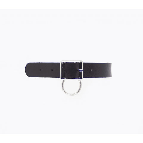 Centre Ring Faux Leather Choker by Love In Leather