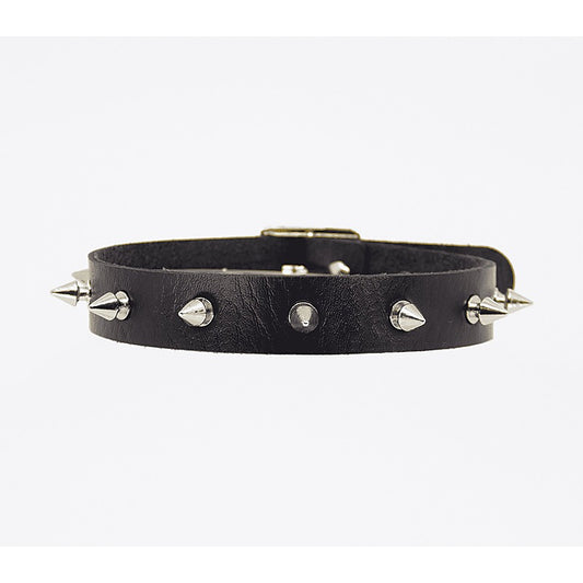 Spiked Faux Leather BDSM Choker by Love In Leather