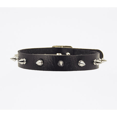 Spiked Faux Leather BDSM Choker by Love In Leather