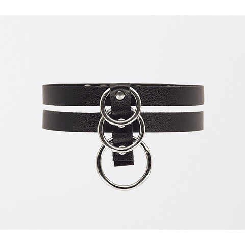 Double Strap Faux Leather Choker by Love In Leather