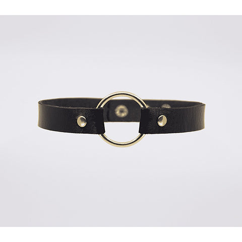 O-Ring Faux Leather BDSM Choker by Love In Leather