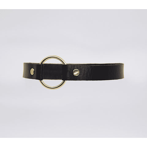 O-Ring Faux Leather BDSM Choker by Love In Leather