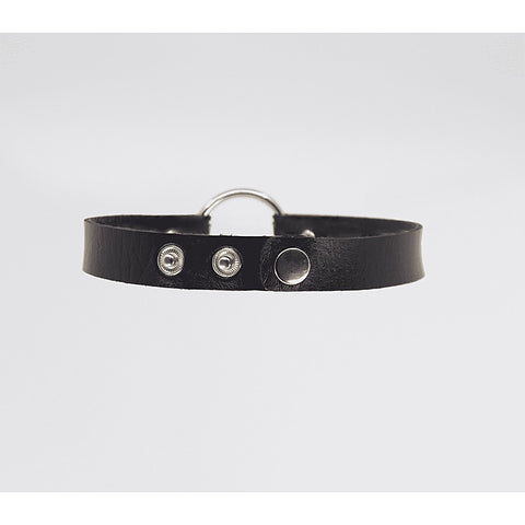 O-Ring Faux Leather BDSM Choker by Love In Leather