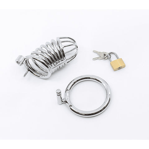 Chrome Male Chastity Cock Cage by Love In Leather