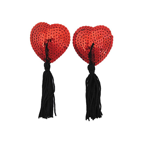 Heart Shape Nipple Tassels by Love In Leather