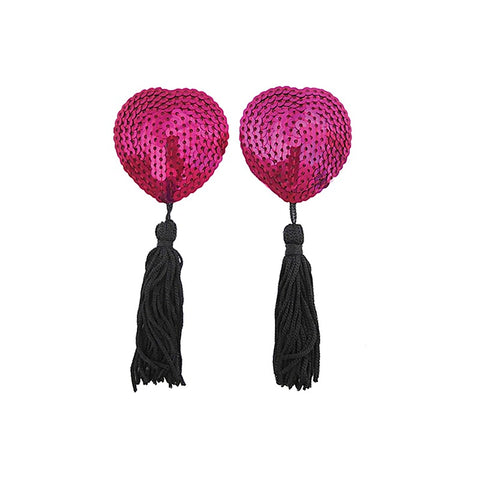 Heart Shape Nipple Tassels by Love In Leather