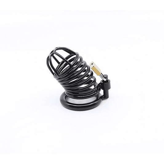 Matte Black Male Chastity Cage by Love In Leather