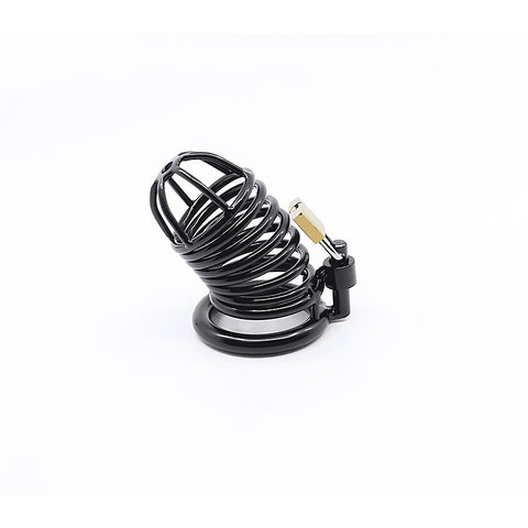 Matte Black Male Chastity Cage by Love In Leather