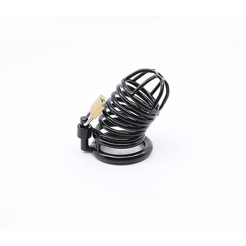 Matte Black Male Chastity Cage by Love In Leather