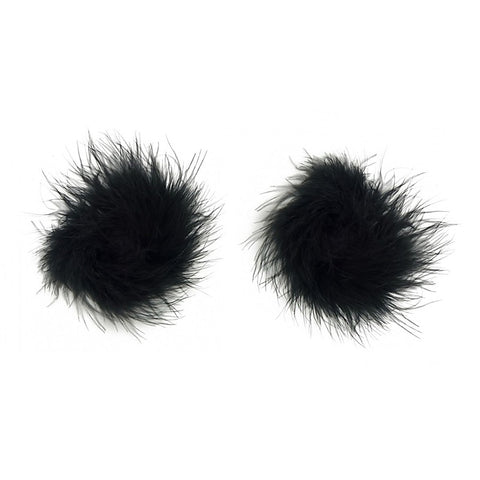 Marabou Fluff Nipple Pasties by Love In Leather