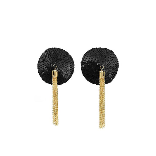Sequin Pasties With Chain Tassels by Love In Leather