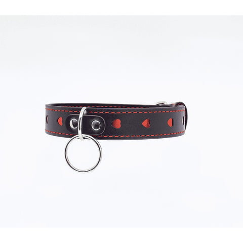 Metallic Red Love Heart Collar by Berlin Baby