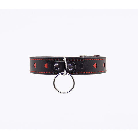 Metallic Red Love Heart Collar by Berlin Baby