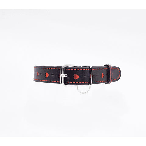 Metallic Red Love Heart Collar by Berlin Baby