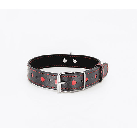 Metallic Red Love Heart Collar by Berlin Baby