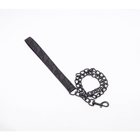 Lace Printed BDSM Leather Collar by Berlin Baby
