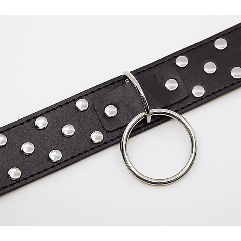 Black Studded BDSM Play Collar by Berlin Baby