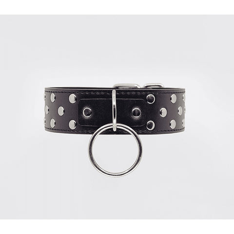 Black Studded BDSM Play Collar by Berlin Baby