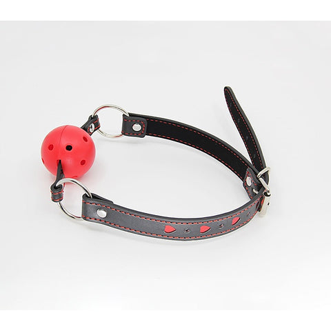 Heart Inlay Faux Leather BDSM Gag by Berlin Baby