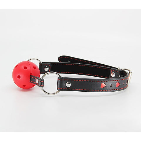 Heart Inlay Faux Leather BDSM Gag by Berlin Baby