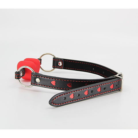Heart Inlay Faux Leather BDSM Gag by Berlin Baby