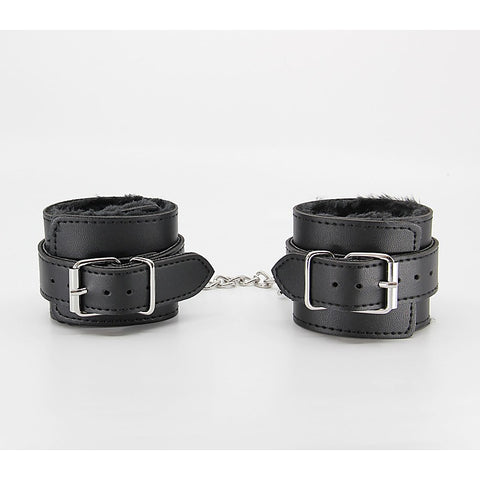 Faux Fur Lined Leatherette Wrist Restraint by Berlin Baby