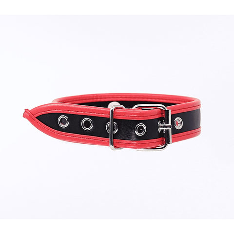 Thin Padded Faux Leather Bondage Collar by Berlin Baby