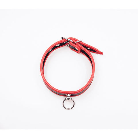 Thin Padded Faux Leather Bondage Collar by Berlin Baby