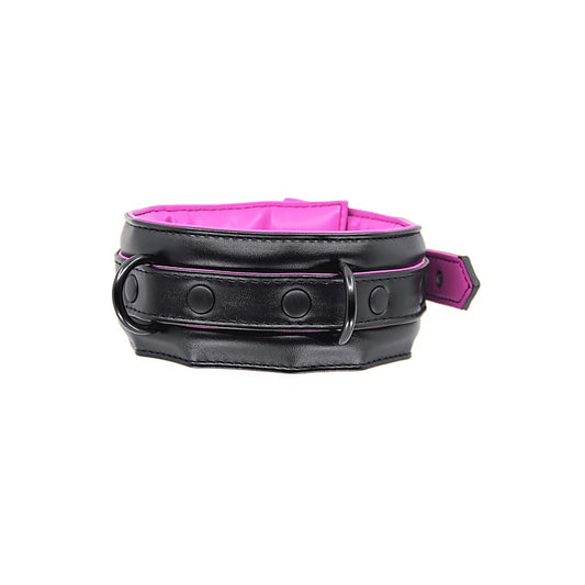 Padded Faux Flat Leather BDSM Collar by Berlin Baby