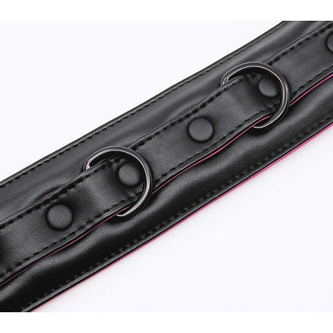 Padded Faux Flat Leather BDSM Collar by Berlin Baby