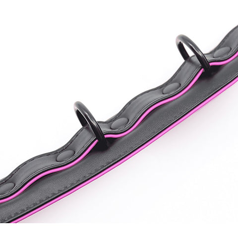 Padded Faux Flat Leather BDSM Collar by Berlin Baby