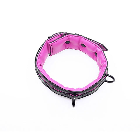 Padded Faux Flat Leather BDSM Collar by Berlin Baby