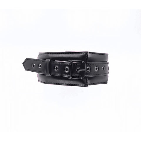 Padded Faux Flat Leather BDSM Collar by Berlin Baby