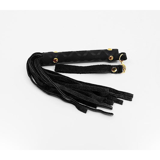 Mini BDSM Flogger With Latex Handle by Berlin Baby