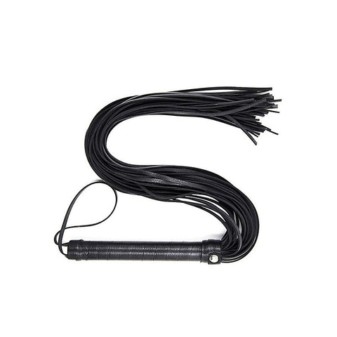 Long Faux Leather Bondage Flogger by Berlin Baby