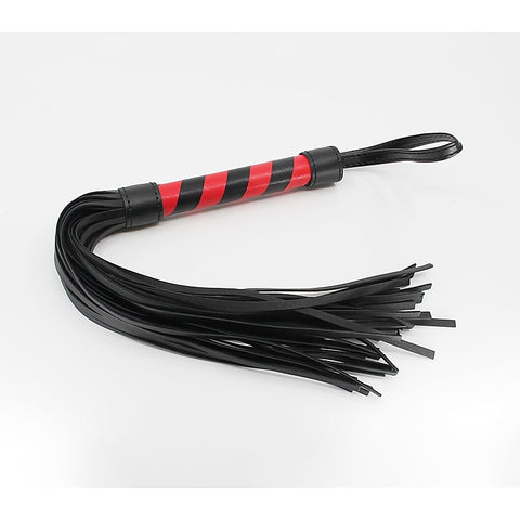 Black and Red Striped BDSM Flogger by Berlin Baby