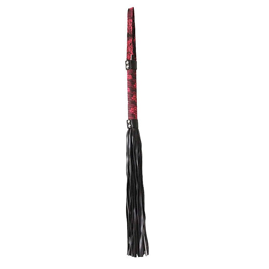 Red Jacquard Print Fetish Flogger by Berlin Baby