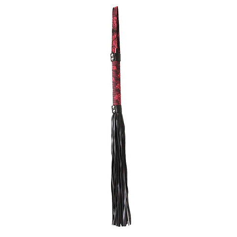 Red Jacquard Print Fetish Flogger by Berlin Baby