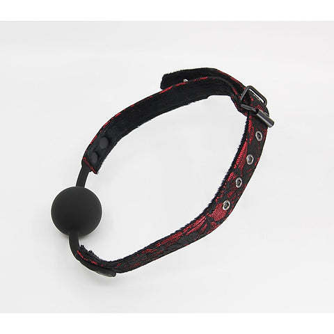 Satin & Lace Silicone Ball Gag by Berlin Baby